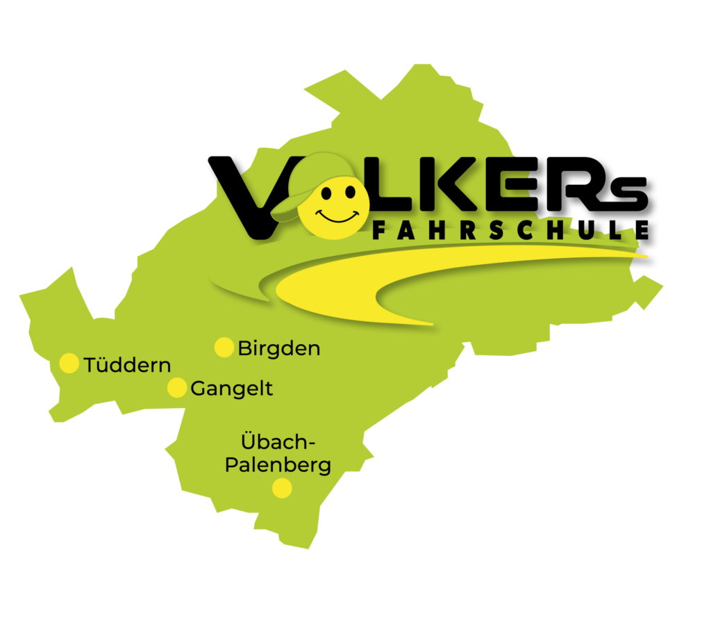 Landkarte Kreis Heinsberg mit Logo Volkers Fahrschule
